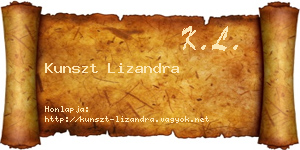 Kunszt Lizandra névjegykártya